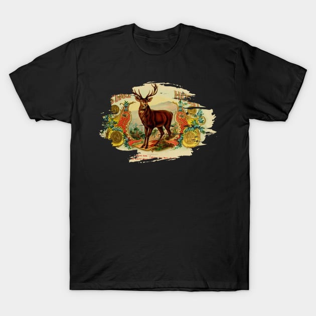 Vintage Cigar Box Label - 28 T-Shirt by LisaLiza